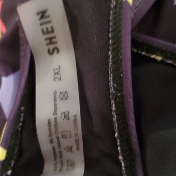 NWT Shein Swim Snakeskin Black with Stars Bathing Suit Botoms Sz 2X - Picture 4 of 5